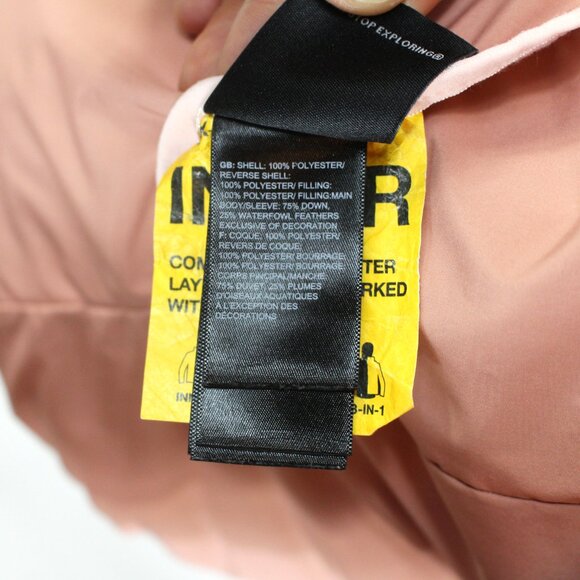 The North Face Youth Reversible Andes Down Insulated Salt Pink Puffer Jacket Y L - Picture 10 of 10